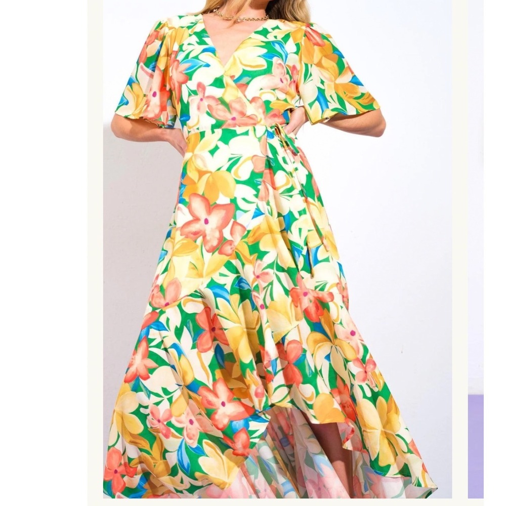 Baltic Born ELABORATE CHARM WOVEN HI-LO DRESS Small NWT